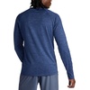 Gaiam Men’s Power Long Sleeve Crewneck Top, Standard Fit, Stretch Heavyweight Fleece Material(Navy Heather)