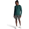 Gaiam Men’s Power Long Sleeve Crewneck Top, Standard Fit, Stretch Heavyweight Fleece Material(Pine Grove Heather)