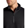Gaiam Men’s Recovery Long Sleeve Quarter-Zip, Standard Fit, Midweight Breathable Material(Black)