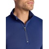 Gaiam Men’s Recovery Long Sleeve Quarter-Zip, Standard Fit, Midweight Breathable Material(Medieval Blue)