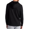 Gaiam Men’s Serenity Flow Long Sleeve Cowl Neck Quarter-zip Hoodie, Standard Fit, Stretch Midweight Material(Black)