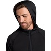 Gaiam Men’s Serenity Flow Long Sleeve Cowl Neck Quarter-zip Hoodie, Standard Fit, Stretch Midweight Material(Black)