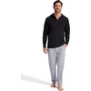 Gaiam Men’s Serenity Flow Long Sleeve Cowl Neck Quarter-zip Hoodie, Standard Fit, Stretch Midweight Material(Black)