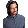 Gaiam Men’s Serenity Flow Long Sleeve Cowl Neck Quarter-zip Hoodie, Standard Fit, Stretch Midweight Material(Cool Grey Heather)
