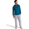 Gaiam Men’s Serenity Flow Long Sleeve Cowl Neck Quarter-zip Hoodie, Standard Fit, Stretch Midweight Material(Submerged Heather)