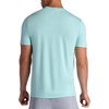 Gaiam Men’s Stretch Tech T-Shirt, Standard Fit, Stretch Midweight Performance Material(Pastel Turq)