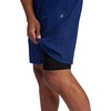 Gaiam Men’s Upside 7” Short with Liner, Standard Fit, Stretch Lightweight Material, Moisture-Wicking(Medieval Blue)