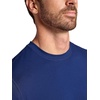 Gaiam Men’s Zen Vent Short Sleeve Crewneck T-Shirt, Standard Fit, Stretch Midweight Material(Medieval Blue)