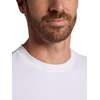Gaiam Men’s Zen Vent Short Sleeve Crewneck T-Shirt, Standard Fit, Stretch Midweight Material(Stark White)