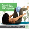 Gaiam Mini Ab Ball, 8 Inch Inflatable Anti-Burst Exercise Ball for Core Strength, Pilates, Yoga, and Physical Therapy, Includes Inflation Straw, Plug & Downloadable Exercise Guide(Clear Sky)