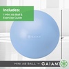 Gaiam Mini Ab Ball, 8 Inch Inflatable Anti-Burst Exercise Ball for Core Strength, Pilates, Yoga, and Physical Therapy, Includes Inflation Straw, Plug & Downloadable Exercise Guide(Clear Sky)
