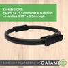 Gaiam Pilates Ring Fitness Circle, Toning Arms, Legs & Core | 15″ Magic Circle | Foam Padded Handles | Lightweight & Flexible | Home & Studio | Includes Exercise Guide(Sure-Grip Black)