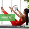 Gaiam Pilates Ring Fitness Circle, Toning Arms, Legs & Core | 15″ Magic Circle | Foam Padded Handles | Lightweight & Flexible | Home & Studio | Includes Exercise Guide(Dusty Pink/Seafoam)