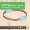 Gaiam Pilates Ring Fitness Circle, Toning Arms, Legs & Core | 15″ Magic Circle | Foam Padded Handles | Lightweight & Flexible | Home & Studio | Includes Exercise Guide(Dusty Pink/Seafoam)