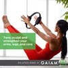 Gaiam Pilates Ring Fitness Circle, Toning Arms, Legs & Core | 15″ Magic Circle | Foam Padded Handles | Lightweight & Flexible | Home & Studio | Includes Exercise Guide(Black)