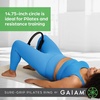 Gaiam Pilates Ring Fitness Circle, Toning Arms, Legs & Core | 15″ Magic Circle | Foam Padded Handles | Lightweight & Flexible | Home & Studio | Includes Exercise Guide(Sure-Grip Black)