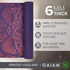 Gaiam Premium Yoga Mat, 6mm Thick Print Mat | Premium 6mm thick cushioning for joint support. Non-slip print design for yoga, Pilates & floor workouts.(Athenian Rose)