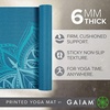 Gaiam Premium Yoga Mat, 6mm Thick Print Mat | Premium 6mm thick cushioning for joint support. Non-slip print design for yoga, Pilates & floor workouts.(Indigo Point)