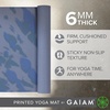 Gaiam Premium Yoga Mat, 6mm Thick Print Mat | Premium 6mm thick cushioning for joint support. Non-slip print design for yoga, Pilates & floor workouts.(Tie Dye Blast)