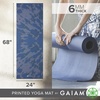Gaiam Premium Yoga Mat, 6mm Thick Print Mat | Premium 6mm thick cushioning for joint support. Non-slip print design for yoga, Pilates & floor workouts.(Tie Dye Blast)