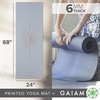 Gaiam Premium Yoga Mat, 6mm Thick Print Mat | Premium 6mm thick cushioning for joint support. Non-slip print design for yoga, Pilates & floor workouts.(Violet Vision)