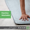 Gaiam Stay-Put Yoga Mat Towel, Non-Slip, Corner Pockets | Corner Pocket Anchors | Microfiber Non-Slip | Quick-Dry | Hot Yoga, Bikram & Pilates | Mat-Sized(Grey)