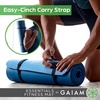 Gaiam Thick Yoga Mat, Exercise & Fitness Mat with Easy-Cinch Carrying Strap | Non-Slip NBR Foam | Joint Cushioning | Yoga, Pilates, Fitness & Floor Workouts | 72″L x 24″W(Navy)