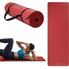 Gaiam Thick Yoga Mat, Exercise & Fitness Mat with Easy-Cinch Carrying Strap | Non-Slip NBR Foam | Joint Cushioning | Yoga, Pilates, Fitness & Floor Workouts | 72″L x 24″W(Red)
