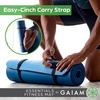 Gaiam Thick Yoga Mat, Exercise & Fitness Mat with Easy-Cinch Carrying Strap | Non-Slip NBR Foam | Joint Cushioning | Yoga, Pilates, Fitness & Floor Workouts | 72″L x 24″W(Red)