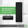 Gaiam Thick Yoga Mat, Exercise & Fitness Mat with Easy-Cinch Carrying Strap | Non-Slip NBR Foam | Joint Cushioning | Yoga, Pilates, Fitness & Floor Workouts | 72″L x 24″W(Black)