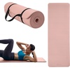 Gaiam Thick Yoga Mat, Exercise & Fitness Mat with Easy-Cinch Carrying Strap | Non-Slip NBR Foam | Joint Cushioning | Yoga, Pilates, Fitness & Floor Workouts | 72″L x 24″W(French Rose)