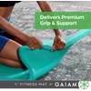 Gaiam Thick Yoga Mat, Exercise & Fitness Mat with Easy-Cinch Carrying Strap | Non-Slip NBR Foam | Joint Cushioning | Yoga, Pilates, Fitness & Floor Workouts | 72″L x 24″W(Black)