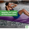 Gaiam Thick Yoga Mat, Exercise & Fitness Mat with Easy-Cinch Carrying Strap | Non-Slip NBR Foam | Joint Cushioning | Yoga, Pilates, Fitness & Floor Workouts | 72″L x 24″W(Black)