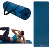 Gaiam Thick Yoga Mat, Exercise & Fitness Mat with Easy-Cinch Carrying Strap | Non-Slip NBR Foam | Joint Cushioning | Yoga, Pilates, Fitness & Floor Workouts | 72″L x 24″W(Navy)