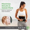 Gaiam Waist Trainer for Women and Men – Adjustable Slimmer Belt and Sweat Band for Lower-Back Support and Activated Core(8-inch (Yellow))