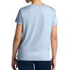 Gaiam Women’s Align Marled T-Shirt, Relaxed Fit, Stretch Midweight Heathered Material, High-Low Hem(Blue Fog Heather)