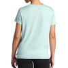 Gaiam Women’s Align Marled T-Shirt, Relaxed Fit, Stretch Midweight Heathered Material, High-Low Hem(Blue Haze Heather)