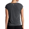 Gaiam Women’s Burnout Tie Crewneck T-Shirt with Adjustable Hem, Relaxed Fit, Lightweight Breathable Material(Black (Tap Shoe))