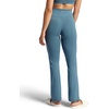 Gaiam Women’s Crossover Waistband Flared Bottom Yoga Pant, Slim Fit, 31” Inseam, Moisture-Wicking(Goblin Blue)