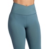 Gaiam Women’s Crossover Waistband Flared Bottom Yoga Pant, Slim Fit, 31” Inseam, Moisture-Wicking(Goblin Blue)