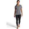 Gaiam Women’s Everyday Performance Crewneck T-Shirt, Slim Fit, Stretch Lightweight Material, Moisture-Wicking(Black Heather (Tap Shoe))
