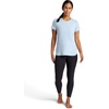 Gaiam Women’s Everyday Performance Crewneck T-Shirt, Slim Fit, Stretch Lightweight Material, Moisture-Wicking(Blue Fog Heather)