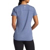 Gaiam Women’s Everyday Performance Crewneck T-Shirt, Slim Fit, Stretch Lightweight Material, Moisture-Wicking(Blue Indigo Heather)