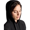 Gaiam Women’s Hudson Hoodie, Relaxed Fit, Stretch Cool Touch Fabric(Black (Tap Shoe))
