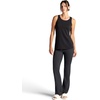 Gaiam Women’s Marled High-Rise Flare Pant, Slim Fit, 31.5” Inseam, Stretch Midweight Heathered Material(Black Heather (Tap Shoe))