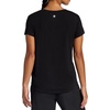 Gaiam Women’s Mindful Flower Graphic Crewneck T-Shirt, Relaxed Fit, Stretch Lightweight Material, Curved Hem(Black (Tap Shoe) – Moon)