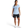 Gaiam Women’s Mindful Flower Graphic Crewneck T-Shirt, Relaxed Fit, Stretch Lightweight Material, Curved Hem(Blue Fog – Moon)