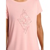 Gaiam Women’s Mindful Flower Graphic Crewneck T-Shirt, Relaxed Fit, Stretch Lightweight Material, Curved Hem(Candlelight Peach – Diamond)