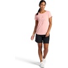 Gaiam Women’s Mindful Flower Graphic Crewneck T-Shirt, Relaxed Fit, Stretch Lightweight Material, Curved Hem(Candlelight Peach – Diamond)
