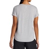 Gaiam Women’s Mindful Flower Graphic Crewneck T-Shirt, Relaxed Fit, Stretch Lightweight Material, Curved Hem(Light Grey Heather – Moon)